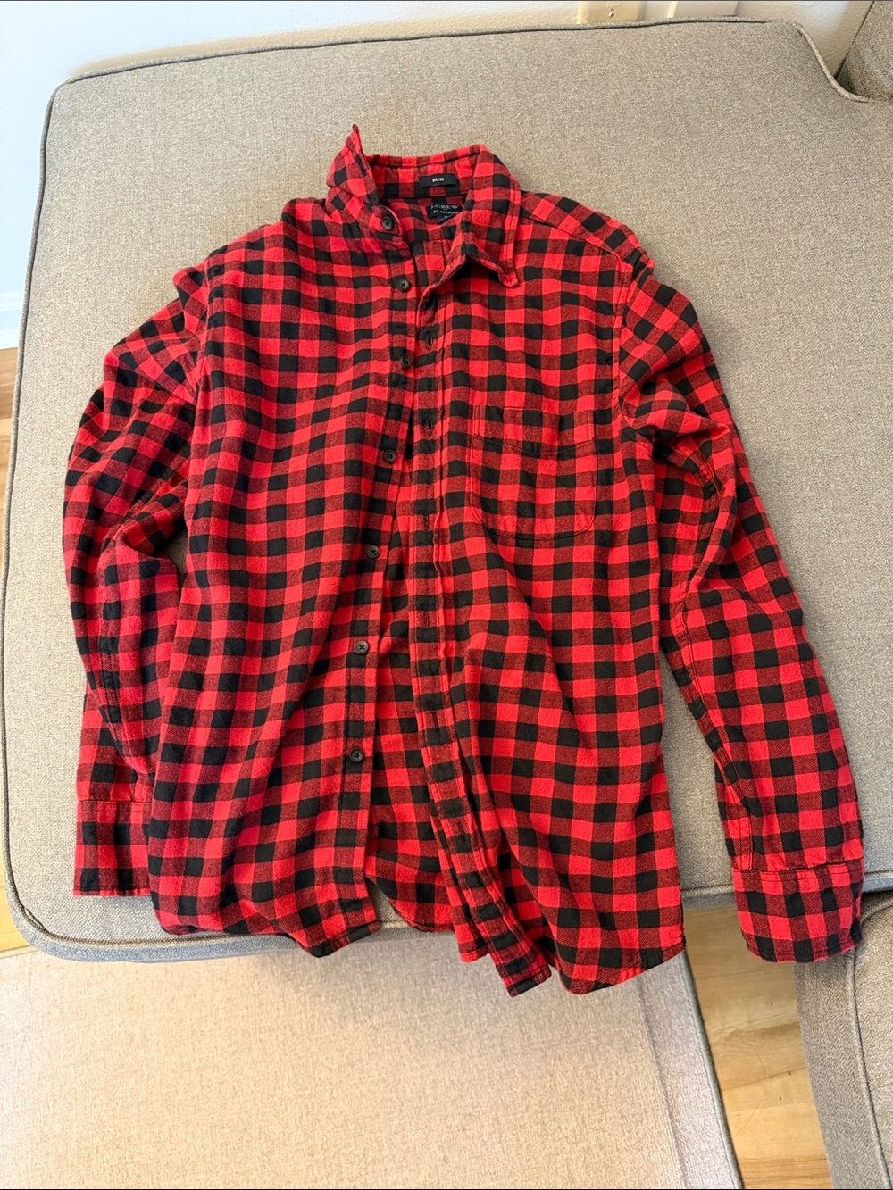 J. Crew Red and Black Buffalo Plaid Button-Down Shirt